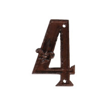 Husnummer 4 Gjutjärn 12 cm